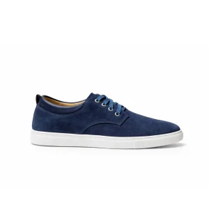 Chaussure homme daim bleu marine