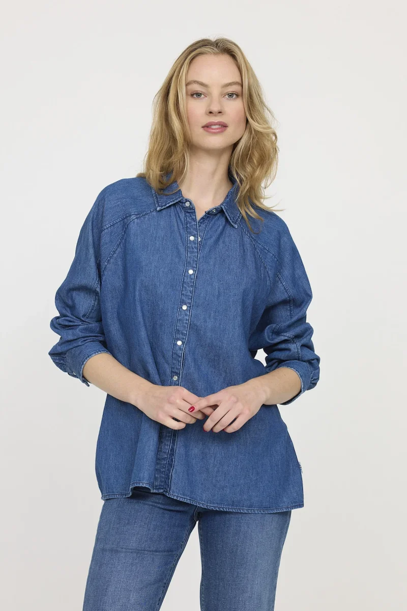 Chemise DULIA Vintage Blue – Image 3