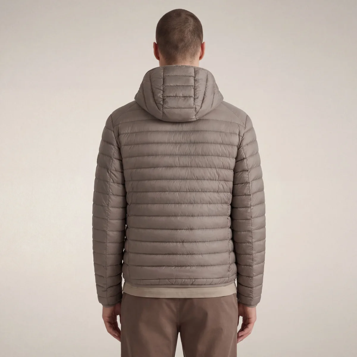 Piumino animal free con cappuccio uomo Donald Grigio elefante – Image 3