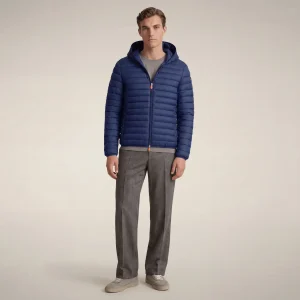 Piumino animal free con cappuccio uomo Donald blu elettrico