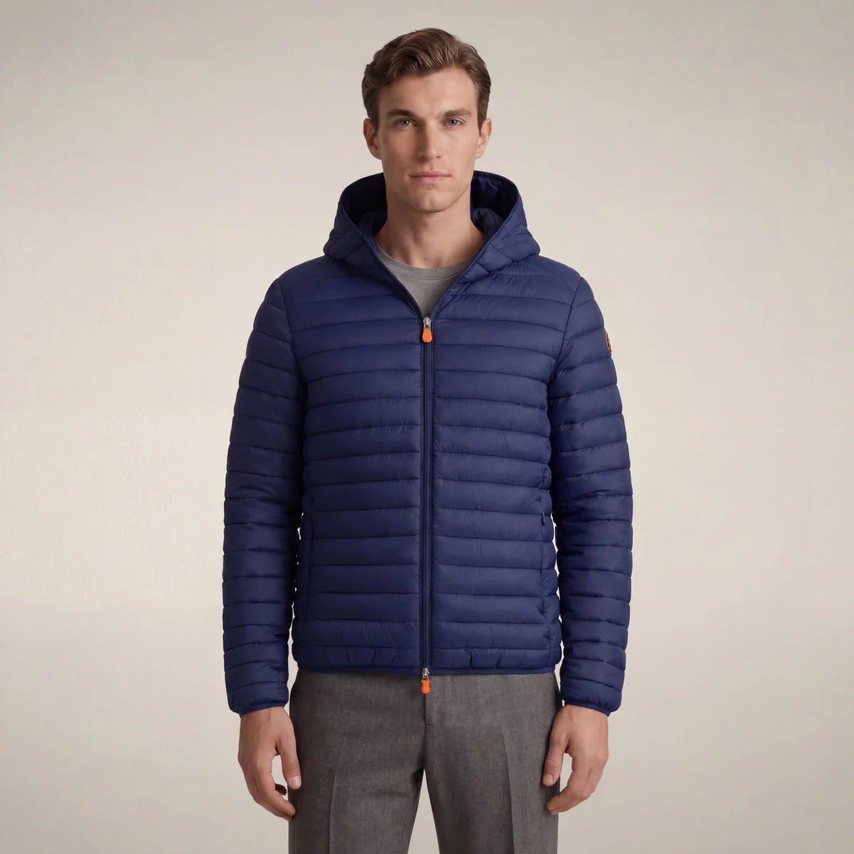 Piumino animal free con cappuccio uomo Donald blu elettrico – Image 6