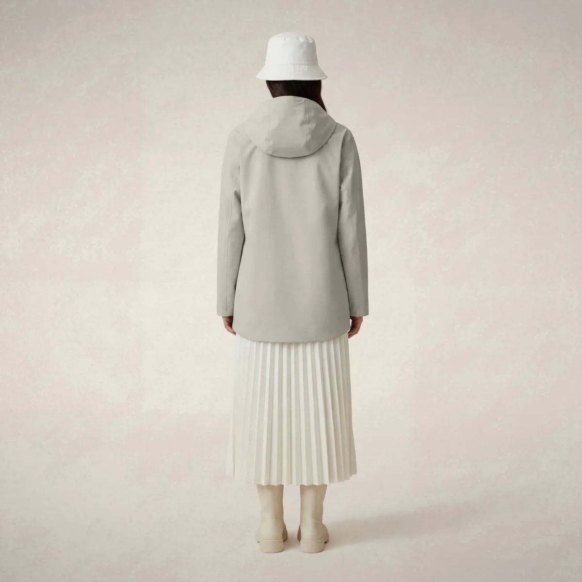 Giacca impermeabile donna Dawa beige chiaro – Image 3