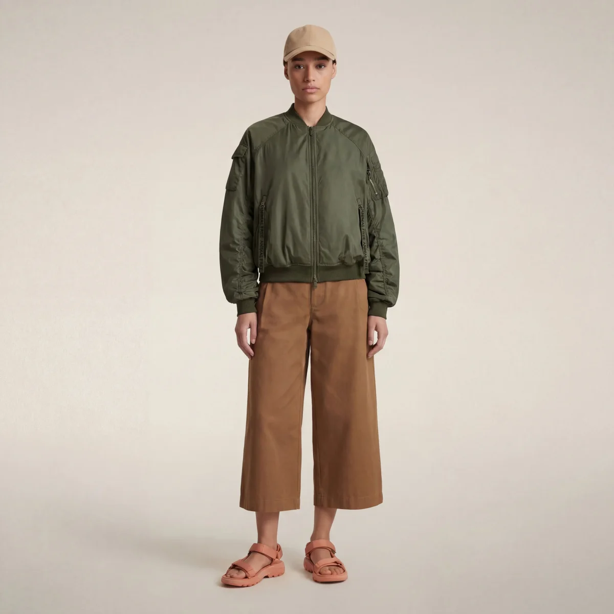 Giacca bomber donna Lil verde oliva – Image 2