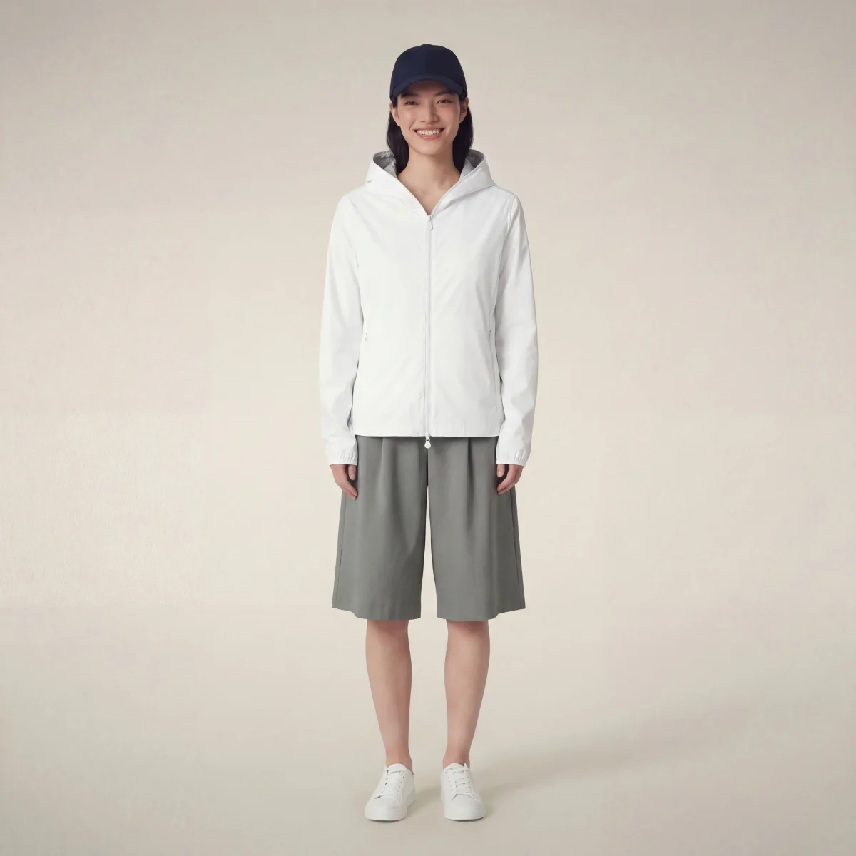 Giacca a vento donna Stella bianco – Image 6