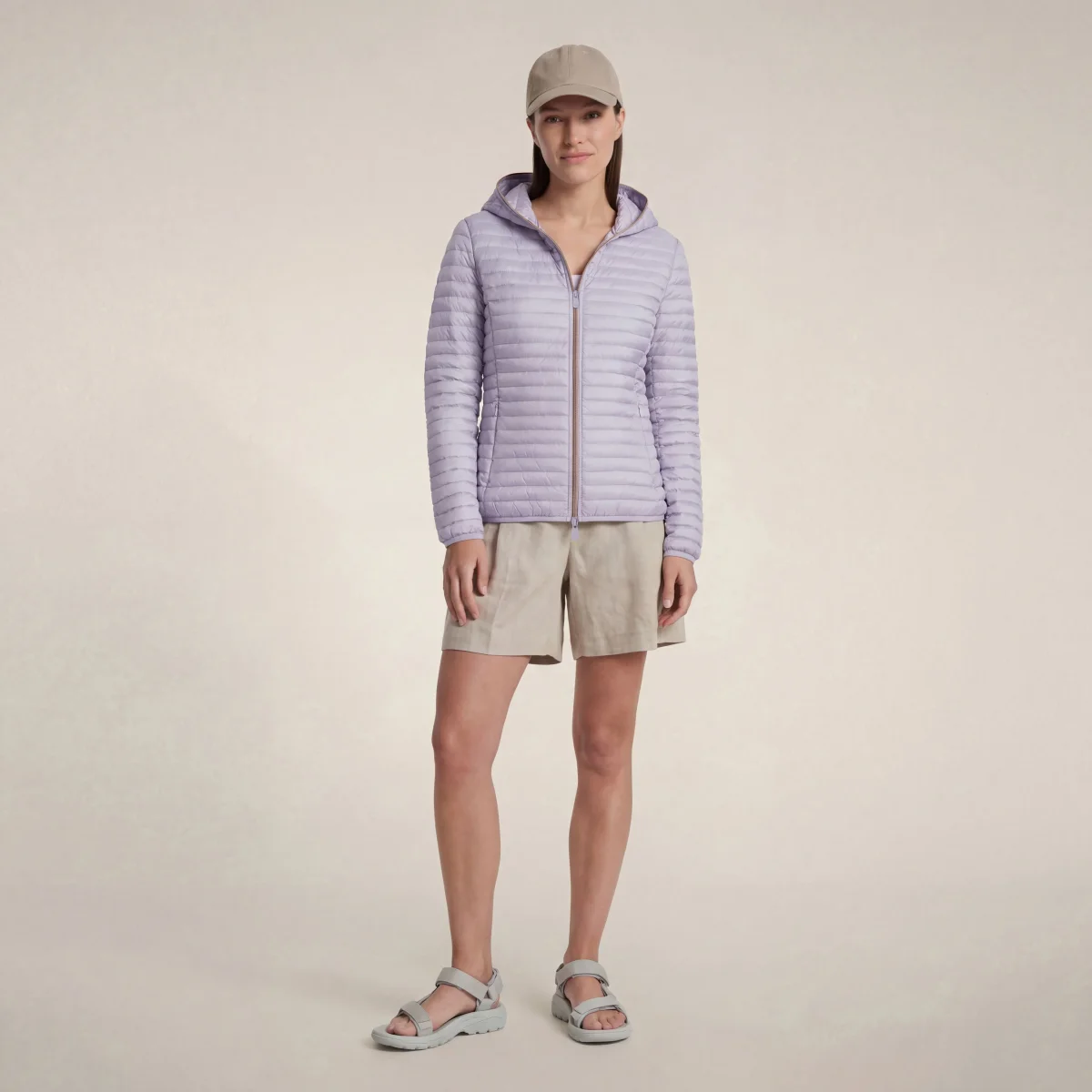 Piumino donna animal free Alexa lilla opale