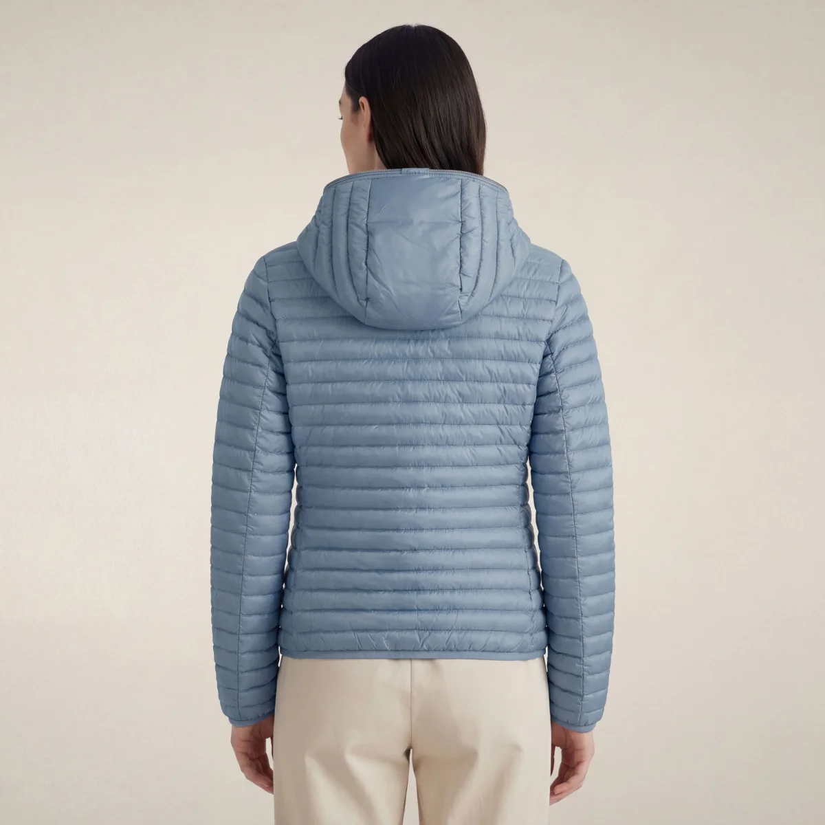 Piumino donna animal free Alexa azzurro polvere – Image 3