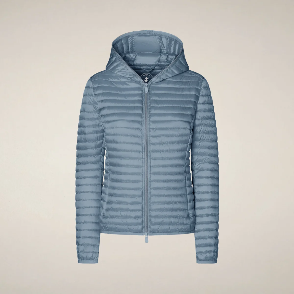 Piumino donna animal free Alexa azzurro polvere – Image 4