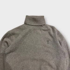 Col Roulé Cachemire Ami Paris Beige - L