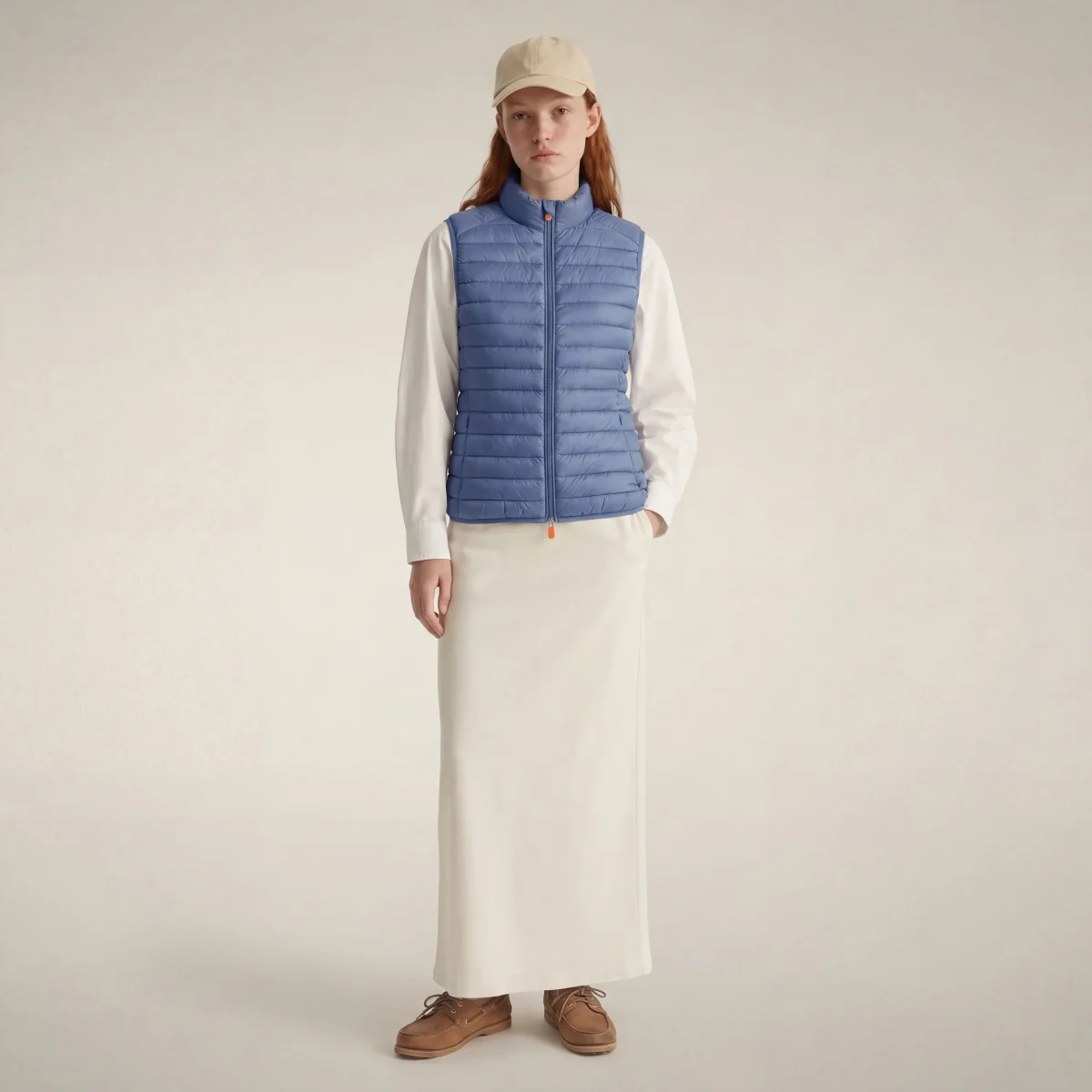 Gilet imbottito donna Charlotte blu fiordaliso – Image 2