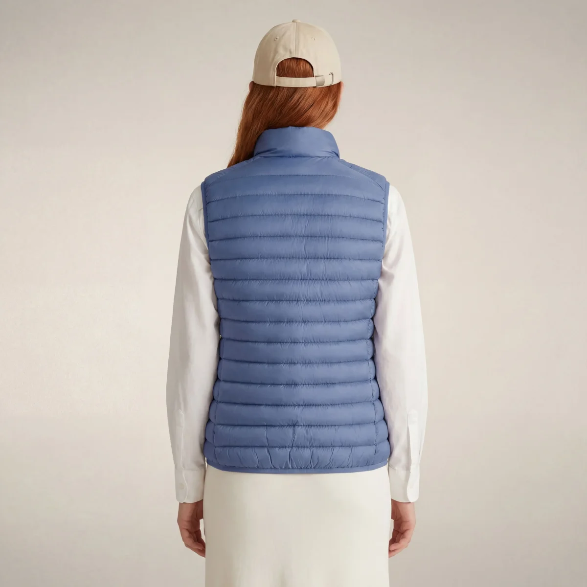 Gilet imbottito donna Charlotte blu fiordaliso – Image 3
