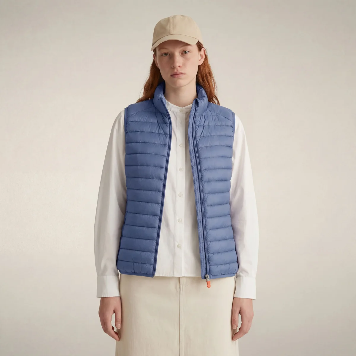 Gilet imbottito donna Charlotte blu fiordaliso – Image 6