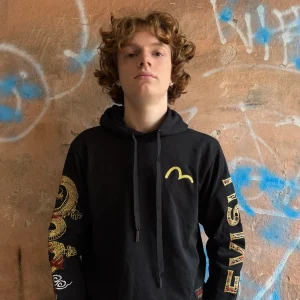 Hoodie Evisu noir - Fit S