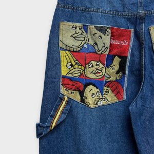 Hip Hop Baggy Jeans brodé - FR44