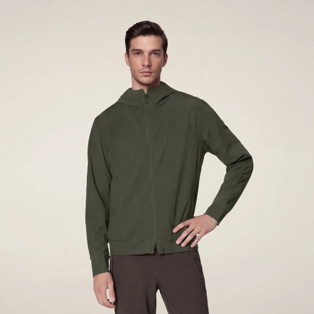 Felpa uomo con cappuccio Luiz verde serpente - FYI – Image 6