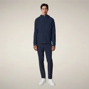 Felpa uomo con cappuccio Luiz blu navy - FYI