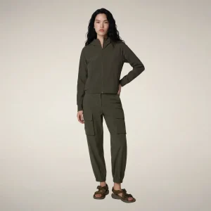 Pantaloni cargo donna Gosy verde serpente - FYI