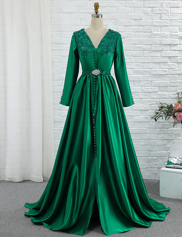 Caftan Robe de Mariage Vert – Image 2