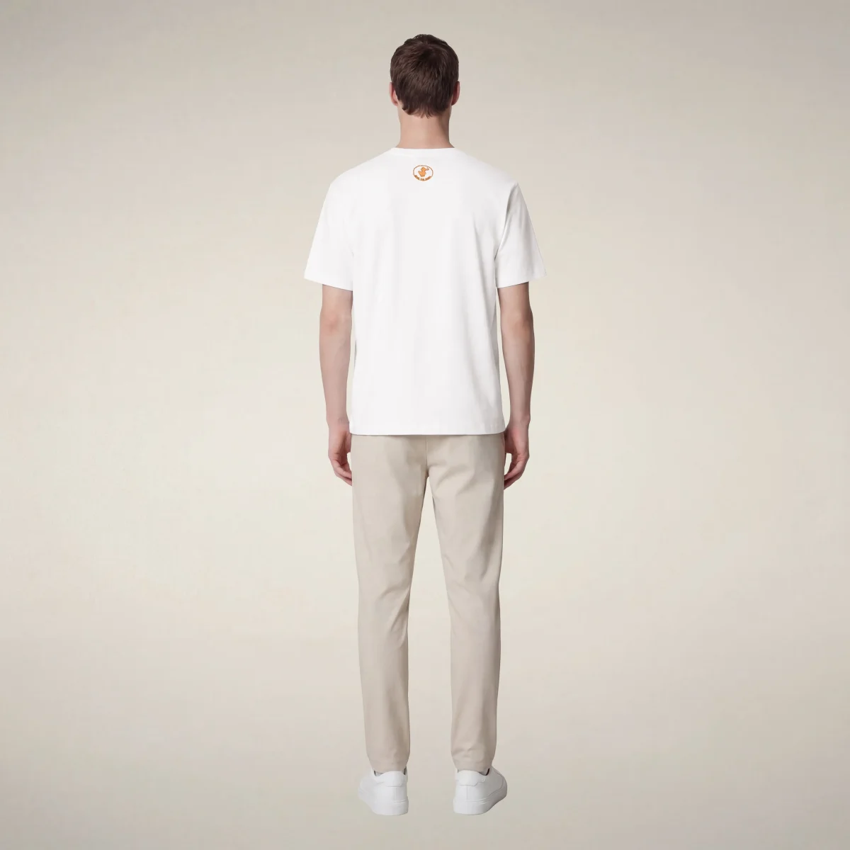 T-shirt uomo Nalo bianco con stampa DUCKER – Image 3