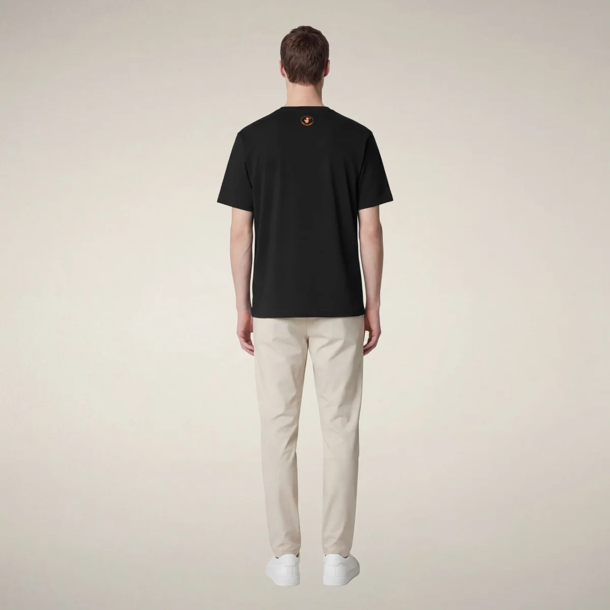 T-shirt uomo Nalo nero con stampa DUCKER – Image 3