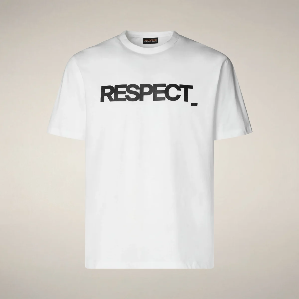 T-shirt uomo Petar bianco con stampa RESPECT_ – Image 4