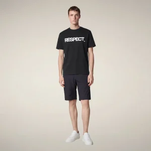 T-shirt uomo Petar nero con stampa RESPECT_