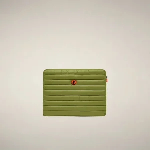 Porta PC trapuntato Vesta verde lime