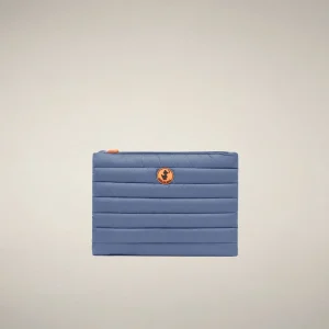 Pouch trapuntata unisex Shaula blu fiordaliso