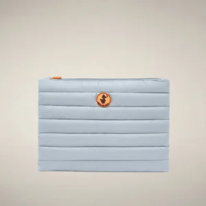 Pouch trapuntata Thalassa azzurro alba