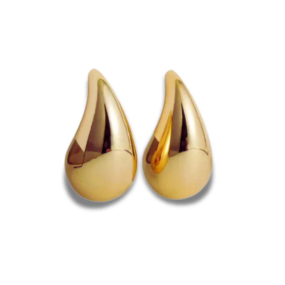 Boucle d'oreille goutte or – Image 2