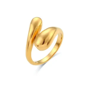 Bague goutte or