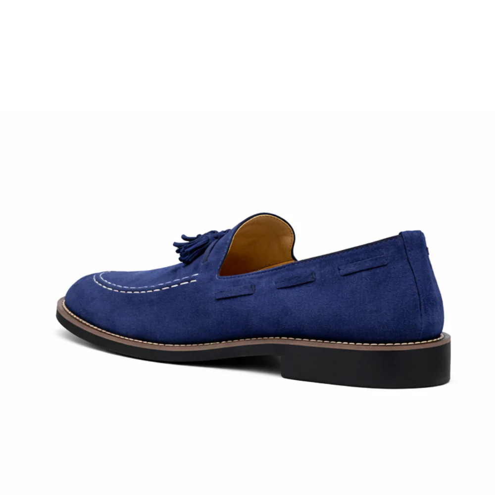 Mocassin daim bleu marine homme – Image 5