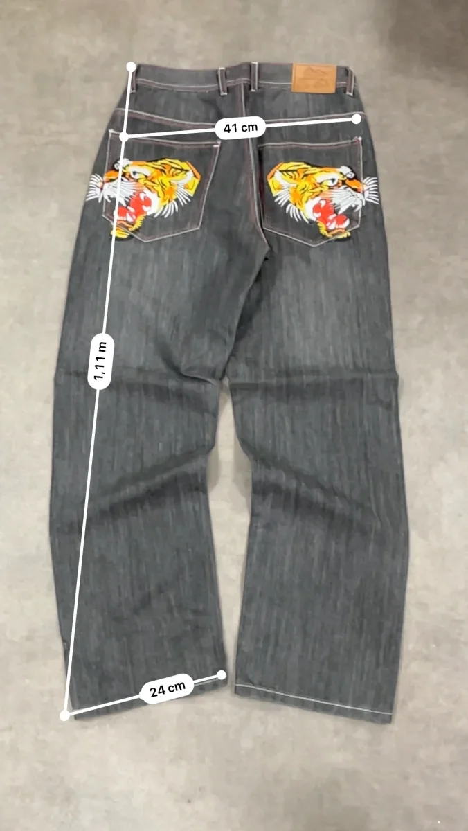 Baggy jeans broderie tigre W32 L32 - FR42 – Image 6