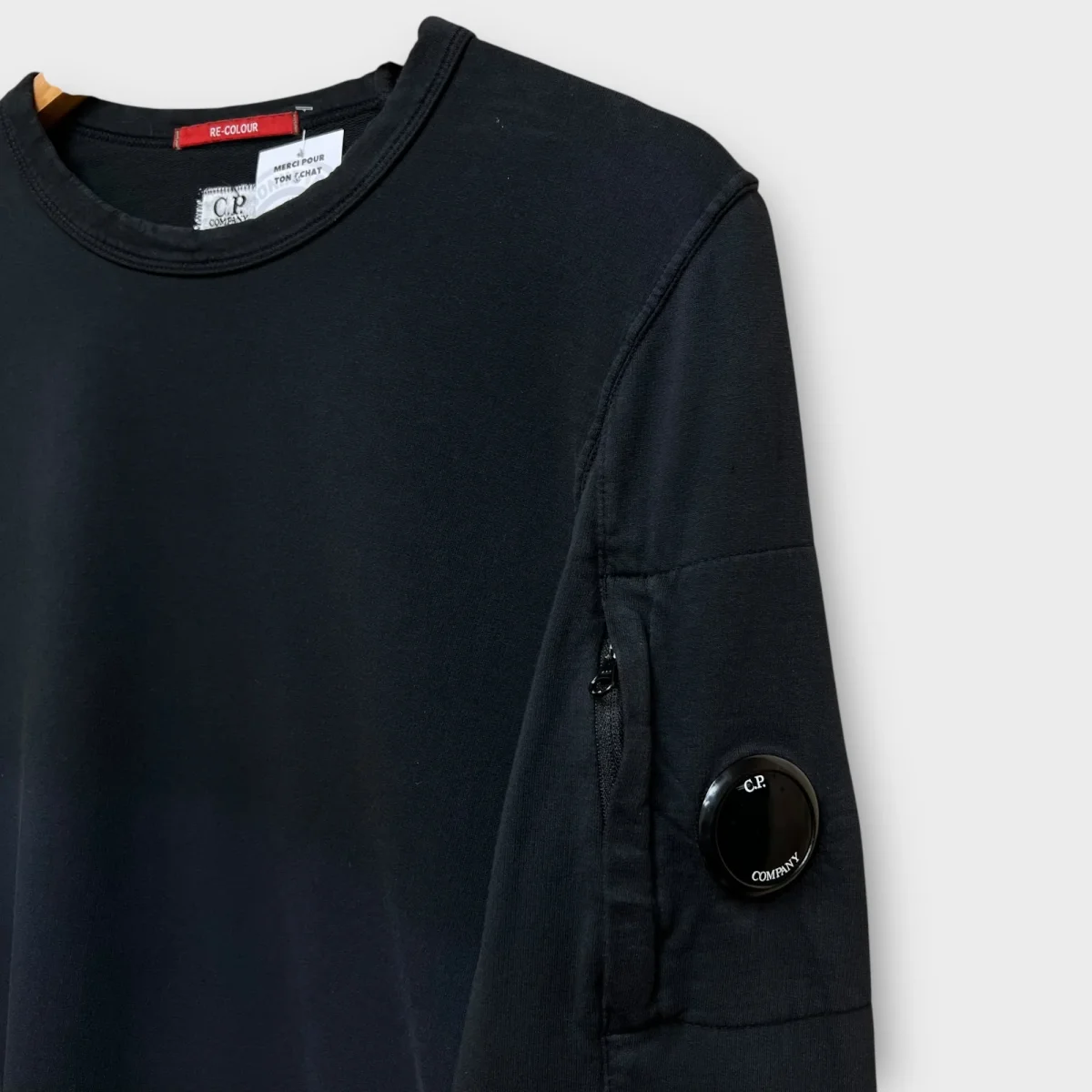 Pull fin CP Company Re-Colour vintage noir - S – Image 4
