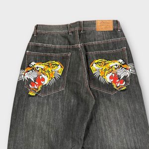 Baggy jeans broderie tigre W32 L32 - FR42