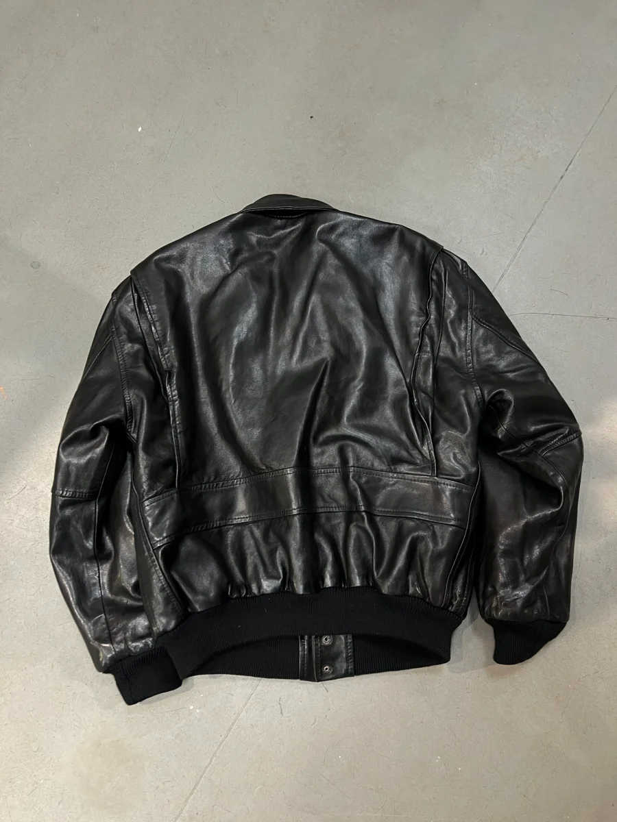 Bomber cuir noir – Image 4