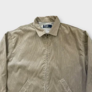 Veste Harrington côtelé beige - M