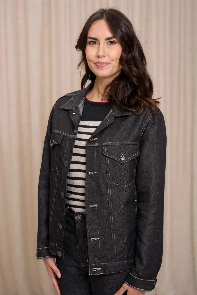 Tolosa noire 100% Lin pour femme – Image 6