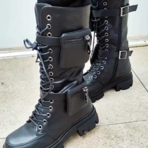 Bottes noir avec pochette amovible