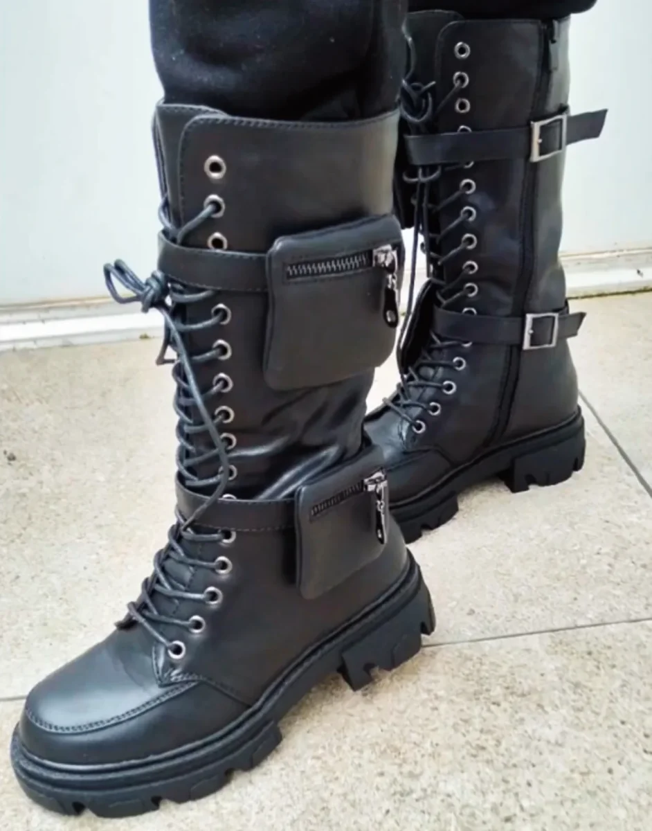 Bottes noir avec pochette amovible
