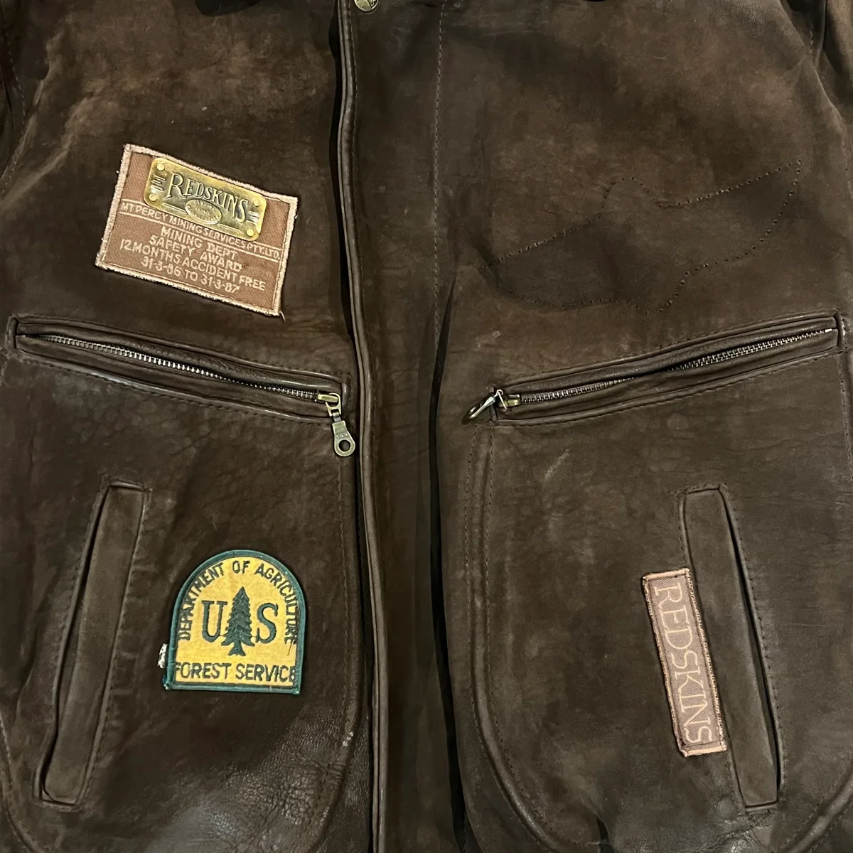 Bomber Cuir Redskins Marron - M – Image 6