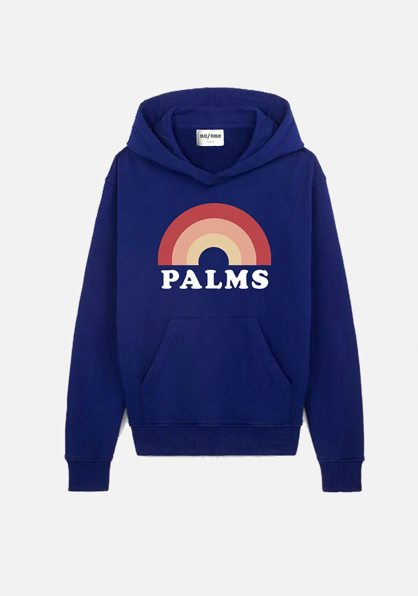 SWEAT NAVY À CAPUCHE "PALMS"