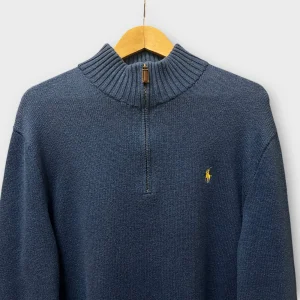 1/4 Zip Ralph Lauren bleu - XL