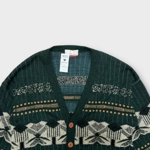 Cardigan Vintage Vert - XL