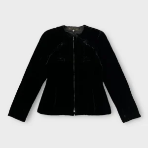 Veste velours matelassé Apostrophe Noir - S