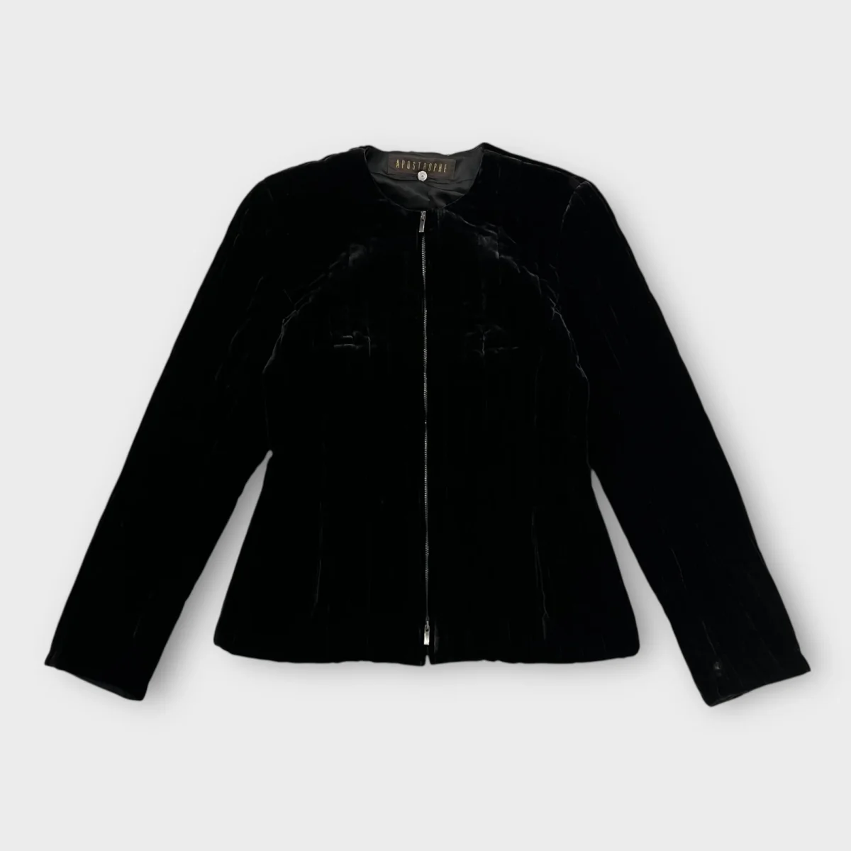 Veste velours matelassé Apostrophe Noir - S
