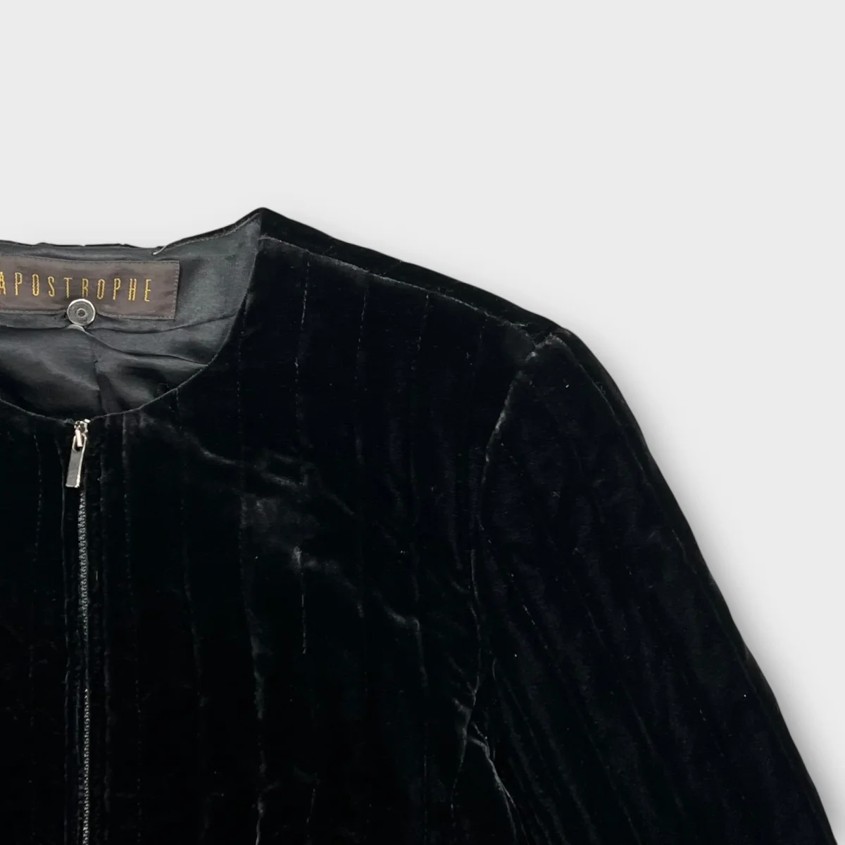 Veste velours matelassé Apostrophe Noir - S – Image 4