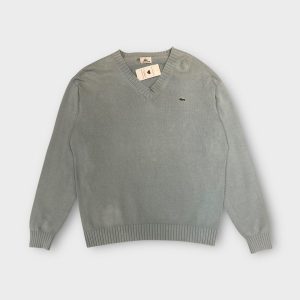 Pull Col V Lacoste Bleu - M