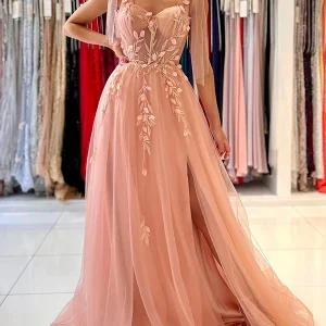 Robe de Soirée Longue en Tulle