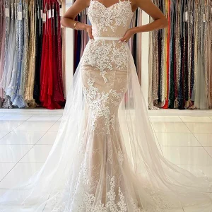 Robe de Soirée Longue Sirène en Dentelle