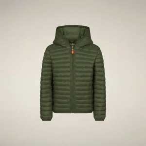 Piumino bambino Huey verde oliva